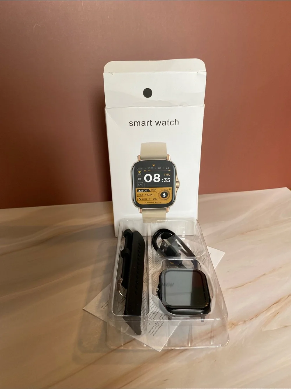 Smart Watch with Black band. NEW